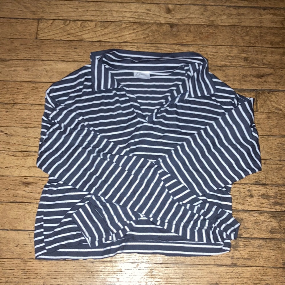 cropped striped shirt